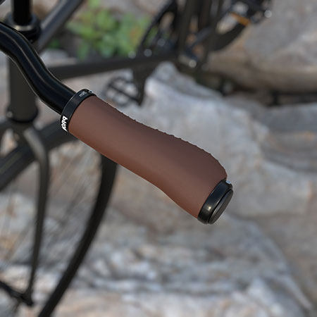 Leather Handlebar Grips - NS-600 (Lock-On)